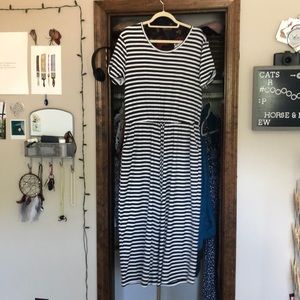 Old Navy white and navy blue romper